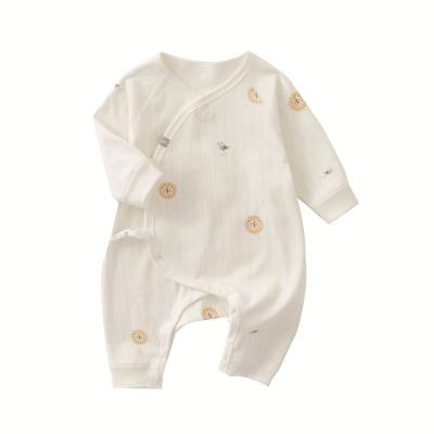 China High Quality 100% Cotton Boys and Girls Long Sleeve Newborn Soft Fabric Clothes Cotton Baby Romper for sale