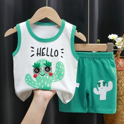 China Kids Casual Boys Summer T-shirt Sleeveless Set for sale