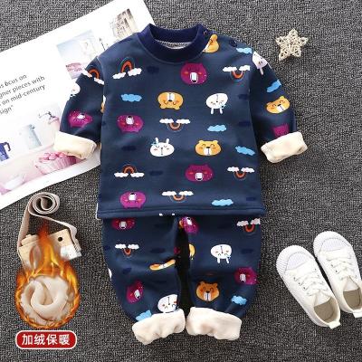 China Comfortable children's thermal underwear set comfortable home milk silk two-piece set for sale