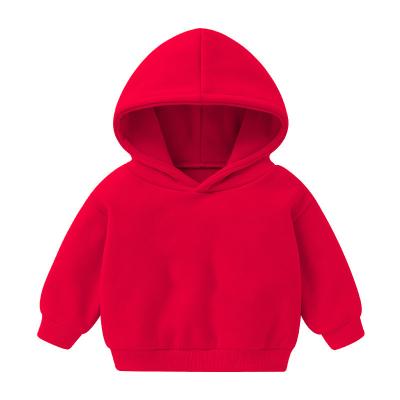 China Wholesale Warm Korean Casual Fleece Solid Color Version Children's Unisex Hoodie Anti-shrink Sweatshirts for sale