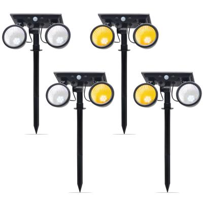 China LANDSCAPE New Arrival PIR Motion Sensor Solar Landscape Lamps Solar Garden Lights With Two Lamp for sale