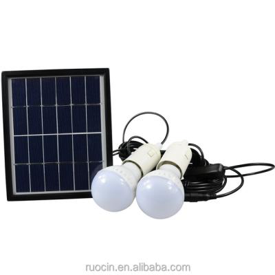 China Mini Home Portable Sun Power Solar Bulb Led Light With 3 Watt Solar Panel for sale