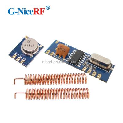 China RF Data Transceiver (Transmitter Receiver) Module G-NiceRF ASK Module Kit 433MHz 315 Long Range 100m RF Radio Module STX882 Transmitter SRX882 Receiver Spring Antenna megahertz for sale