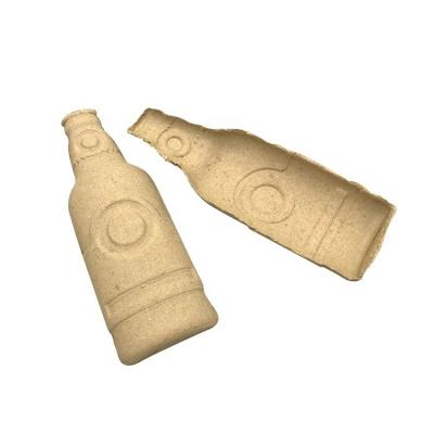 China 100% Biodegradable Biodegradable Wine Bottle Packaging Design Mold Paper Pulp Packaging Tray for sale