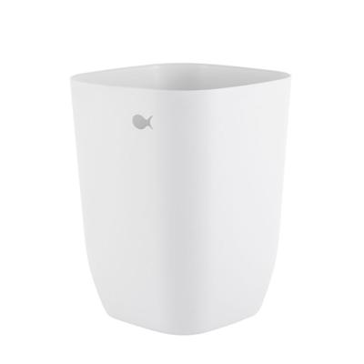 China Sustainable Modern Stylish Single Bathroom Design Small Fish Bin Plastic Trash Can for sale