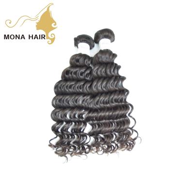 China No lice no animal tangle free no shedding/no shedding/no extension white hair best wholesale virgin hair manufacturer deep wave brazilian remy hair bundle for sale