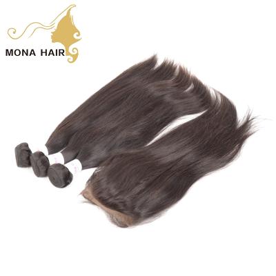 China Mongolian Silk Straight Remy Hair Low MOQ Silky Straight Wave Competitive Price for sale