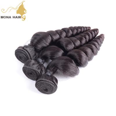 China Eurasian Super Wave Style 3 Double Wave Super Weft Hair--4 bundles for a full head that you can wrap around the hair ponytail for sale