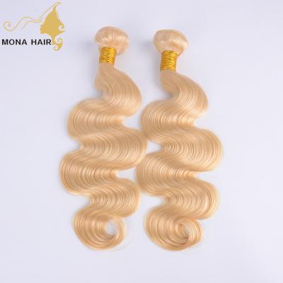 China Softest and Smoothest Hair Mona Hair Most Popular Blonde Hair Bundles Natural Hair for sale