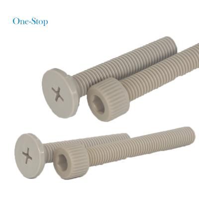 China Plated and western pan hex m3 peek screw nut strong acid and alkali resistant hex peek screws for sale