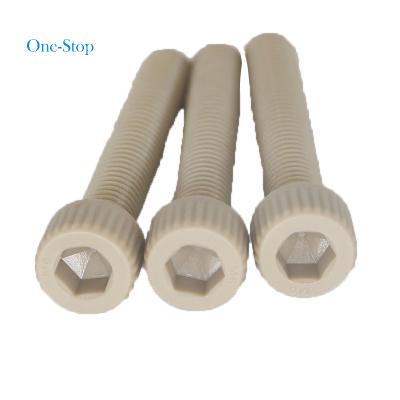 China High Strength Plastic Pan Peek Screws Fatigue Resistance Plastic Peek Screws With Square Head for sale