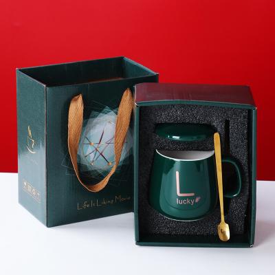 China New Elegant European Style Viable Hot Selling Dark Green Coffee Mug Set With Gift Box (CP011-1C) for sale