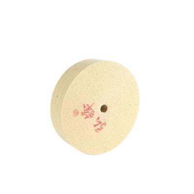 China Polish For Outdoor Furniture Factory Custom New Arrive Round Hole Shape Quartz Sand Material Polishing Wheels for sale