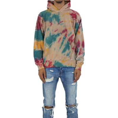 China Anti-wrinkle oversized 100% cotton teams street hip hop hoodies loose fit tie dye hoodie unisex for sale