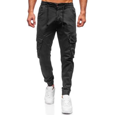 China Anti-pilling Wholesale OEM Fashion Zipper Cargo Pants For Men Sweatpants With Side Pockets Sports Tracksuit for sale