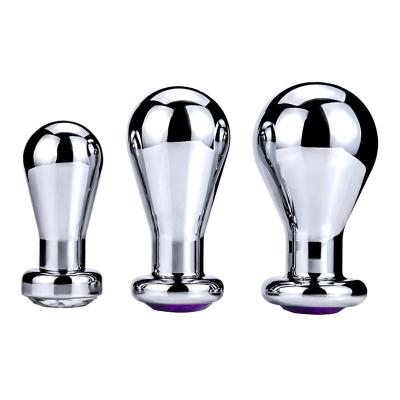 China Huge Huge Bulb Shape Bulb Shape Anal Plug For Men Anal Toy Aluminum Alloy Steel Anal Balls for sale