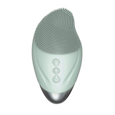 China Factory DEEP CLEANSING Sonic Facial Cleansing Brush Heated Waterproof Electric Face Wash Brush for sale