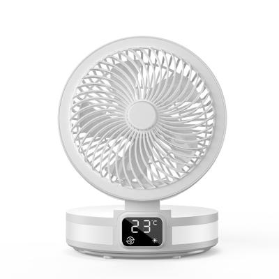 China Lower Noise Fans Portable Charging Makers Usb Rechargeable Mini Fan With Light Multifunctional Wall Mounted Small Household Fan Desktop for sale