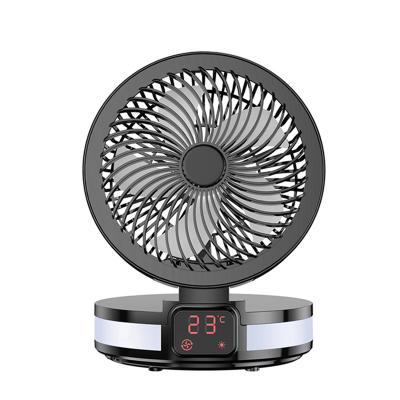 China USB 6000mah Battery Desktop Portable Handheld Touch Control Circular Fan Low Noise Small Household Multifunctional Wall Mounted Fan for sale