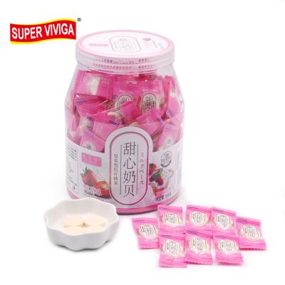 China OEM Natural Strawberry Flavor Milk Tablet Candy for sale