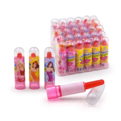 China Natural Halal Crazy Lighting Lipstick Shape Lollipop Hard Candy for sale