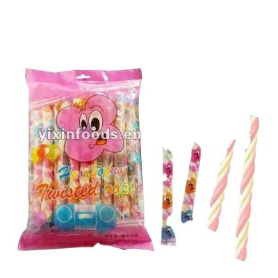 China Natural long twisted marshmallow candy for sale