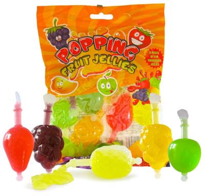 China Full Size OEM Assorted Colorful Fruit Shape Fruit Jelly Popping Candy for sale