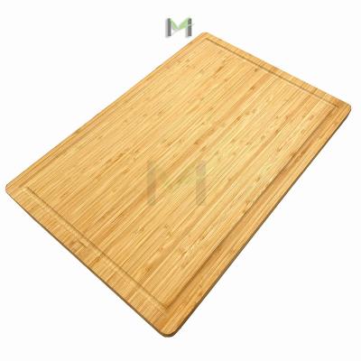 China Sustainable Extra Large Bamboo Cutting Board with Juice Groove - Kitchen Chopper for Meat Cheese and Vegetables for sale