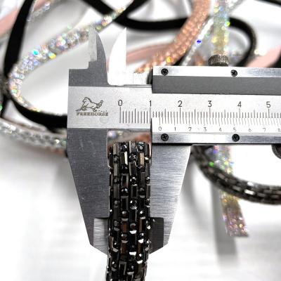 China Diamond Wire Cutting Rope Crystal Rhinestone Tube Shinning Rope for Shoes and Sandals for sale