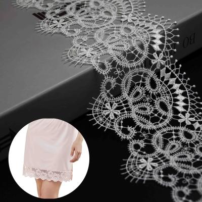 China Sustainable Floral Pattern Lace Ribbon Trim Lace For Headbands Garters Decorating Floral Lace Trimming for sale