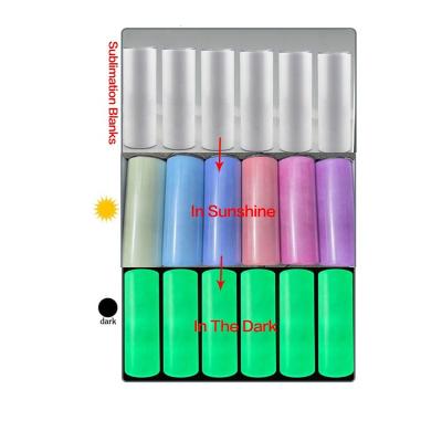 China High Quality Disposable 20oz UV Color Changing Tumbler And Glow In The Dark Straight Lean Tumbler With Straw And Brush for sale