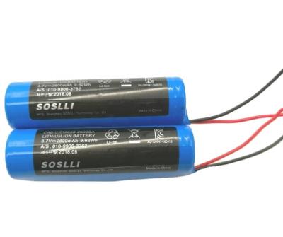 China Toys 3.7v 2600mAh 18650 Li-ion 1S1P Battery for sale