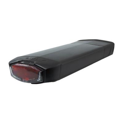 China Electric Bicycles/Scooters E Bike Rear Rack Battery Case With Rear Light Can Hold 60 18650 Cells for sale