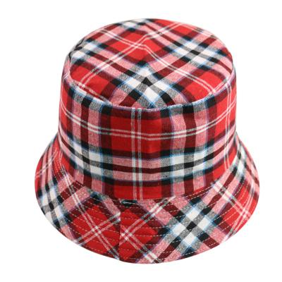 China Hip Hop Classic Fashion Harajuku Retro Style Daily Life Plaid Fisherman Hat Sunshade Plaid Series Floppy Hat for sale