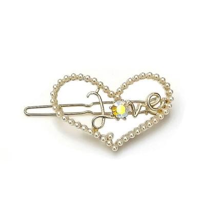 China Trendy Fish Star Heart Pearl Letter Hair Clip Edge Clip Frog Hair Clip for sale