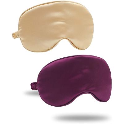 China High Quality Anti-puffiness Travel Use Light Weight 22mm Pink Sleeping Silk Eye Masks With Gift Boxes for sale