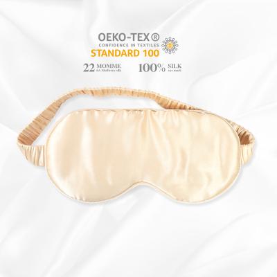 China Anti-wrinkle sleep eye mask 100% silk fabric eye mask mulberry silk eyemask for sale