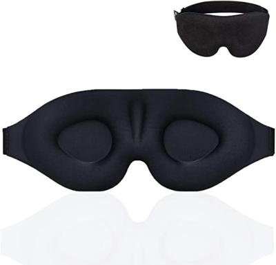 China Anti-Wrinkle RTS in 3d Foam Memory 3D Eye Sleep Mask Comfortable Elastic Headband Adjustable Silk Eye Mask Cover Running for sale