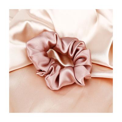 China European and American Pure Silk Elegant Hair Scrunchies Women's Style 100% Silk Scrunchie Hair Ties for Prevent Soft Hair Care for sale