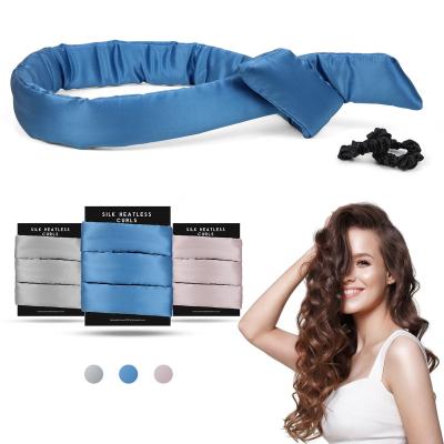 China Hair Curling Hot Sale New Style Mulberrry Silk Hair Curler 100% Heatless Hair Curler With Silk Scrunchies for sale