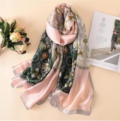 China Pattern Scarf Bohemian Woman Fulard Hijab Long Oversized Brand Silk Luxury Designer Women's Scarf for sale