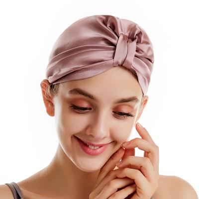 China Hot Sale Wholesale Striped Silk Hair Cowl Turban Hair Hood For Women Girl Curly Hair for sale