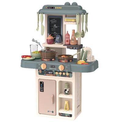 China Kids Kitchen Toys Set Realistic Lights Sound Small Kitchen Playset Dishwashing Food Cooking Role Play Girls Kids Kitchen Toys Set for sale