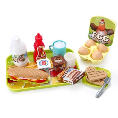 China Plastic Outdoor Waffle Eggs Picnic House Game Best Gift Kids Burger Burger Food Toys Kids Kitchen Play Set for sale