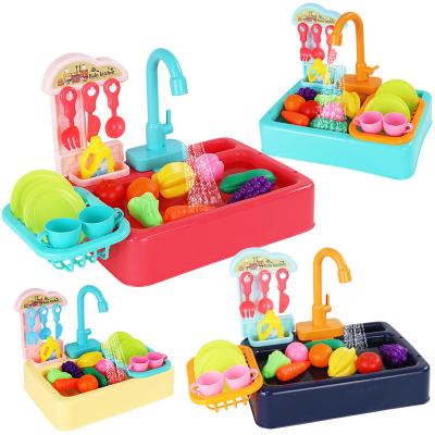 China Kitchen Sink Toy Kids Baby Children Mini Kitchen Running Water Sink Toys Children Kichen Set Toy for sale