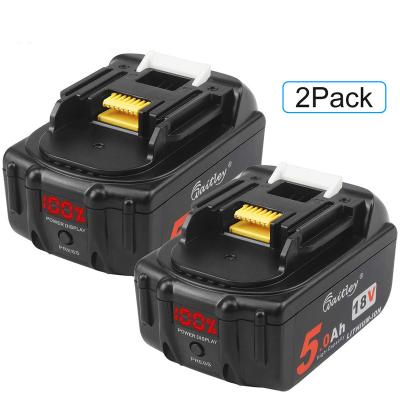 China Machine tools Waitley LED display 18V 5.0Ah 5000mah BL1830 BL1840 BL1850 BL1860 battery with replace herramientas makita for sale