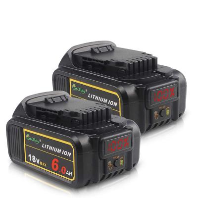 China DeWalt BCD184 Battery Power Tool Replacement Cordless Drill Max XR 20V 18V 6Ah 6000mAh Lithium Batteries Pack for sale