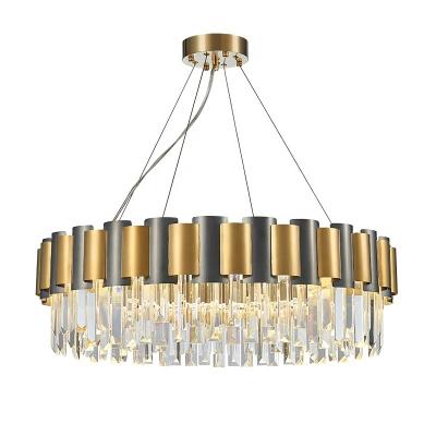 China Modern Fashion Living Room Lamp Modern Hotel Led Light Large Round K9 Chandelier Crystal Chandelier for sale