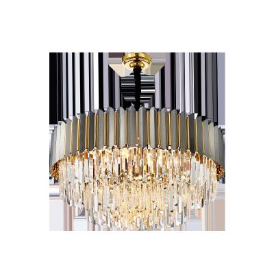 China 2021 Modern The Latest Design Round Chandelier Indoor Household LED Stainless + K9 Crystal Chandelier for sale