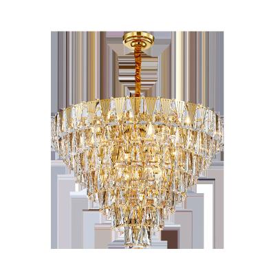 China 2021 Modern The Latest Design Round Chandelier Indoor Household LED Stainless + K9 Crystal Chandelier for sale